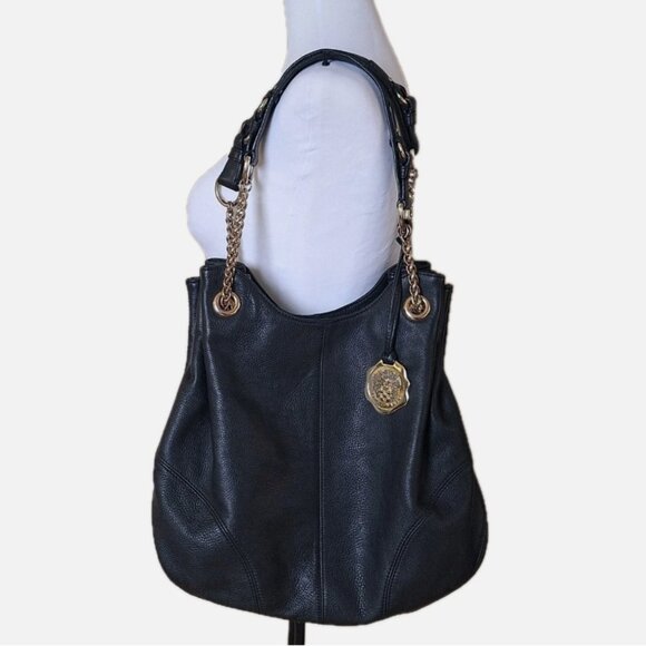 Vince Camuto Handbags - VINCE CAMUTO BLACK PEBBLED LEATHER HOBO BAG LARGE MODEL: HAVY